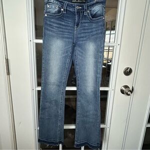 Stella in Dreams Embellished Jeans Raw Hem Size 7